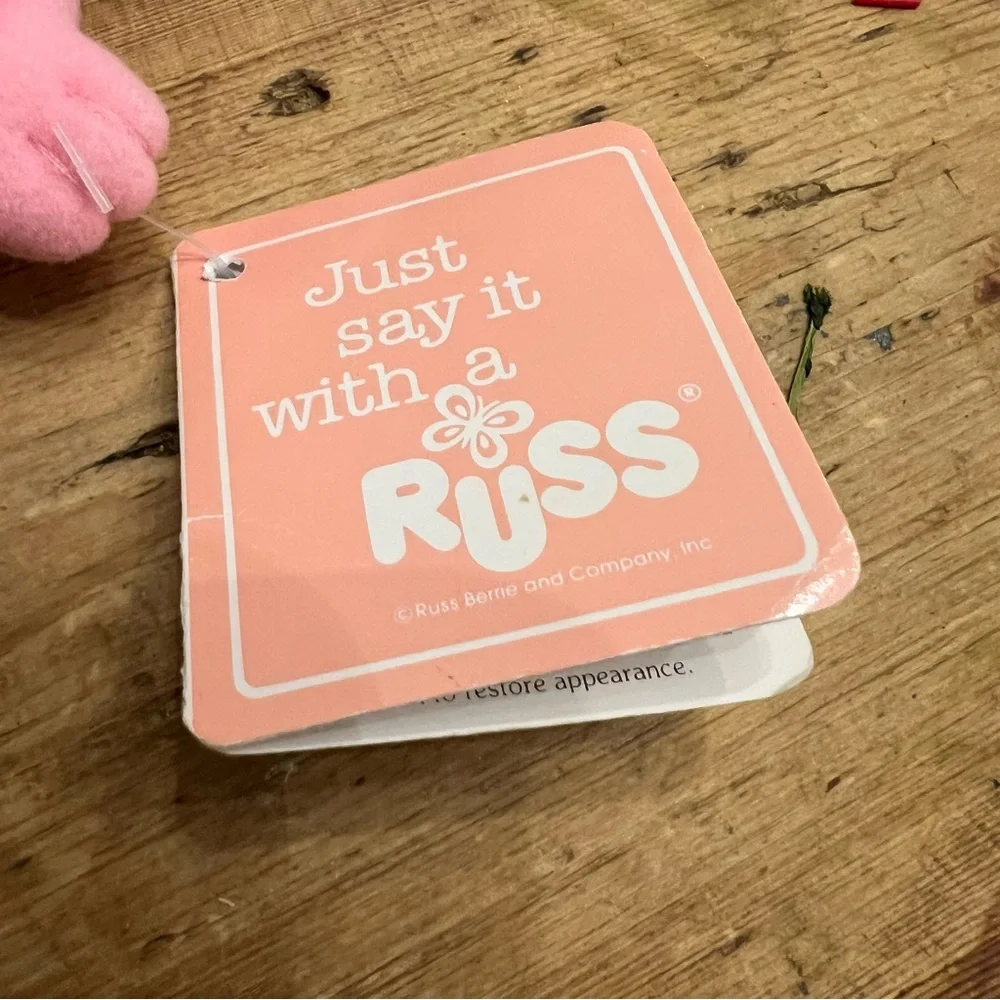 Russ Luv-Pet Pink Troll Doll with Bunny Ears 6” with Tags